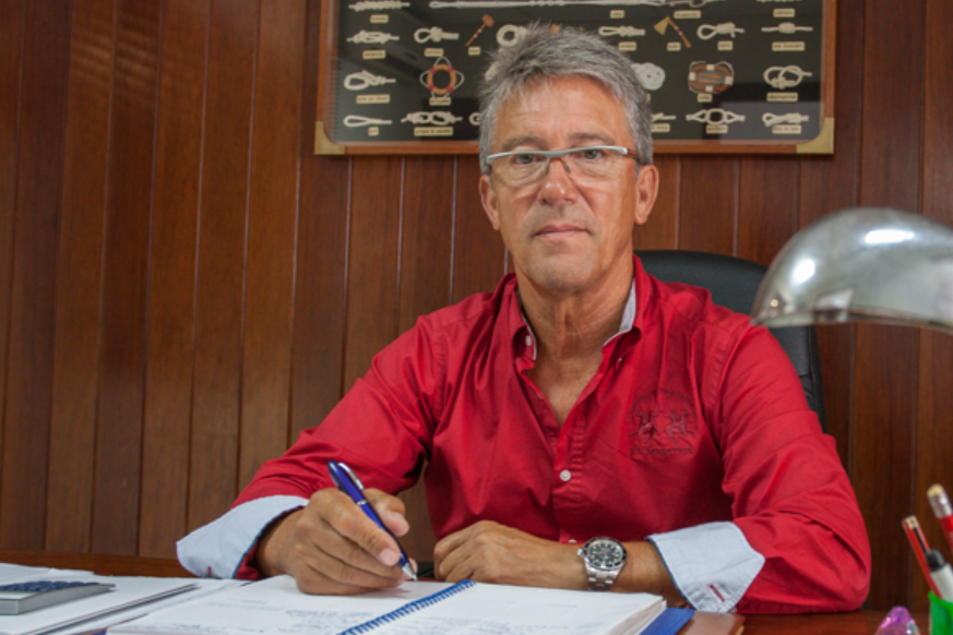 Jordi Sentíes, founder of SentYacht, at his office in El Masnou